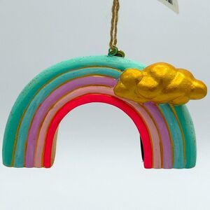 New- Glitter ville Rainbow Christmas Ornament